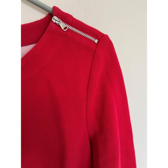 Talbot's Women's Medium Red Knit Top w/Zipper Embellishment - Picture 3 of 8